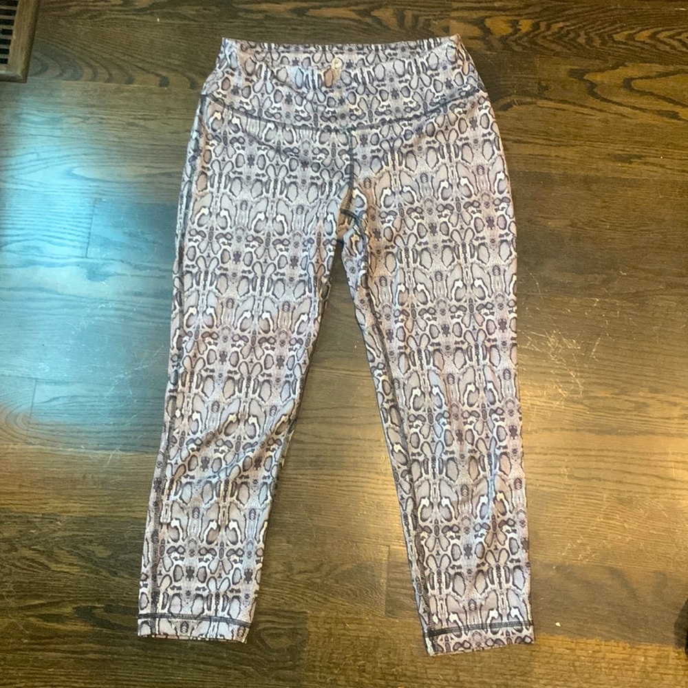Snake skin yoga pants